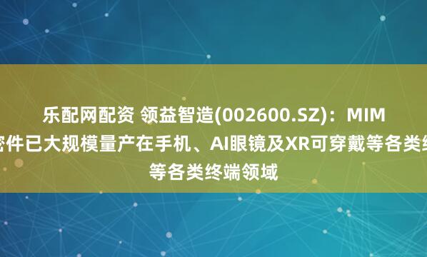 乐配网配资 领益智造(002600.SZ)：MIM相关精密件已大规模量产在手机、AI眼镜及XR可穿戴等各类终端领域